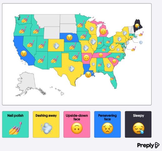 confusing emojis map