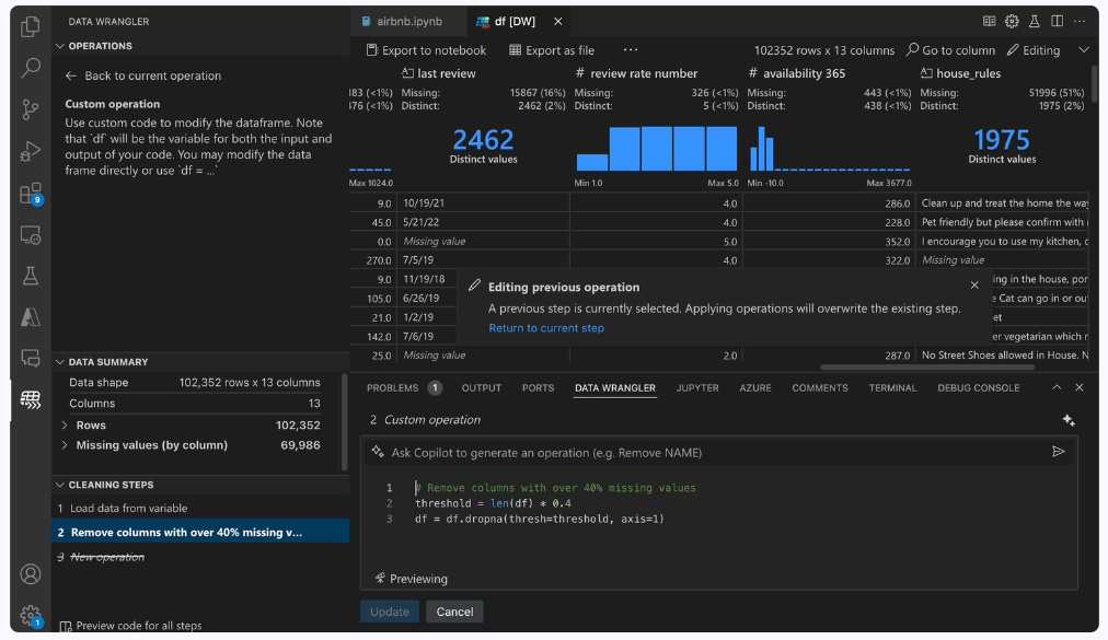 copilot data wrangler