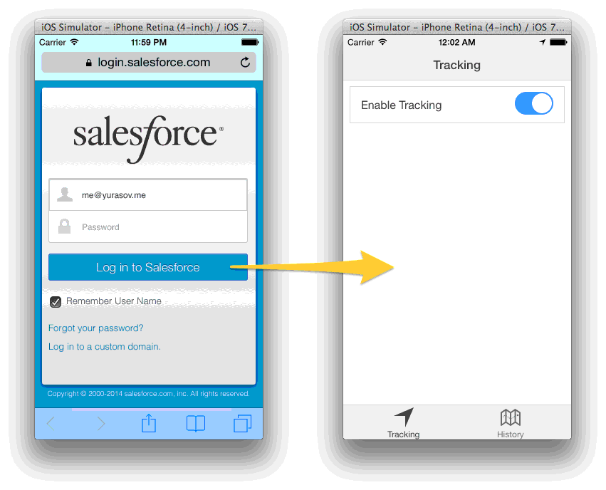 Building Geo Tracking Apps With Angularjs Ionic And The Salesforce Rest Api
